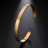Cazador Stainless Steel Filigree Flower Leaves Cuff Bangles for Women