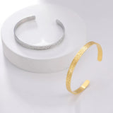 Cazador Stainless Steel Filigree Flower Leaves Cuff Bangles for Women