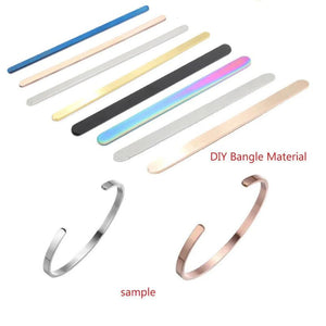 Stainless Steel Cuff Bangle Bend Plier Bracelet DIY Engraving Charms Accessory