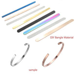Stainless Steel Cuff Bangle Bend Plier Bracelet DIY Engraving Charms Accessory
