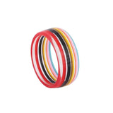 Colorful Stripe Resin Wide Cuff Bracelet