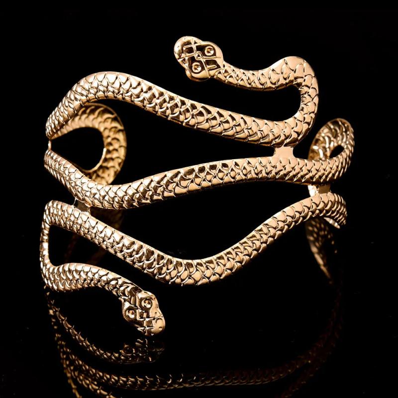 Snake Shape Bracelet Silver Plated Animal Arm Cuff