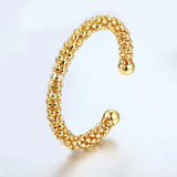 Women Hollow Scaly Stainless Steel Cuff Bangle