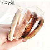 Vintage Resin Cuff Bracelet Mix Acrylic Geometric Bangle For Girl Charms Jewelry