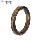 Vintage Resin Cuff Bracelet Mix Acrylic Geometric Bangle For Girl Charms Jewelry