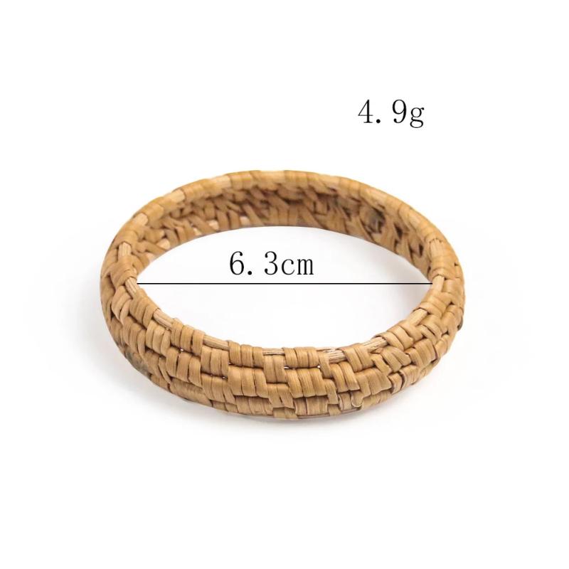 Unisex Wooden Bamboo Rattan Bangle Bracelet Eco-Friendly Materials