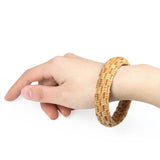 Unisex Wooden Bamboo Rattan Bangle Bracelet Eco-Friendly Materials