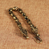 Vintage Brass Dragon Head Bracelet Punk Hip-Hop Jewelry