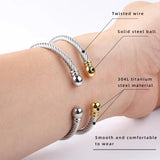 Titanium Steel Bracelet Twisted Wire Charm Bracelet