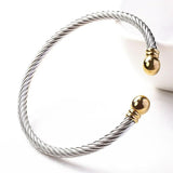 Titanium Steel Bracelet Twisted Wire Charm Bracelet