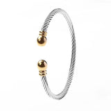 Titanium Steel Bracelet Twisted Wire Charm Bracelet