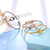 Stainless Steel Adjustable Bangle Twisted Cable Wire Bracelet for Women