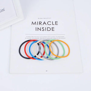 7 Rubber Charms Bracelets Women Multicolor Gothic Bangles Accessories