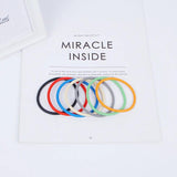 7 Rubber Charms Bracelets Women Multicolor Gothic Bangles Accessories