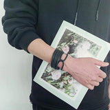 7 Rubber Charms Bracelets Women Multicolor Gothic Bangles Accessories