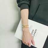 7 Rubber Charms Bracelets Women Multicolor Gothic Bangles Accessories