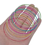 10pcs/Set Iron Alloy Metal Wire Charm Bracelet Lady Jewelry Women Gift