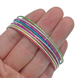 10pcs/Set Iron Alloy Metal Wire Charm Bracelet Lady Jewelry Women Gift
