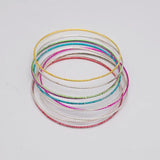 10pcs/Set Iron Alloy Metal Wire Charm Bracelet Lady Jewelry Women Gift