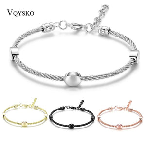 Adjustable Chain Bracelets with Extention - Stainless Steel Women Accessories