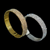 Crystal Charm Bangle Bracelet Adjustable Romantic Wedding Jewelry
