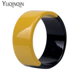 Resin Wide High Bangles for Women Acrylic Bracelets Bangles Female