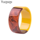 Resin Wide High Bangles for Women Acrylic Bracelets Bangles Female