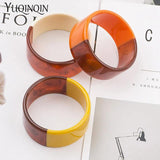 Resin Wide High Bangles for Women Acrylic Bracelets Bangles Female