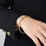 Stainless Steel Braided Rope Cable Bangle Bracelet for Women