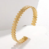 316L Stainless Steel C-Shape Bangle For Women Girl