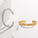 316L Stainless Steel C-Shape Bangle For Women Girl