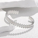 316L Stainless Steel C-Shape Bangle For Women Girl