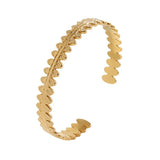 316L Stainless Steel C-Shape Bangle For Women Girl