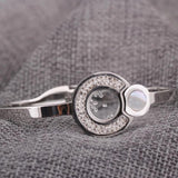 316L Stainless Steel Float Crystal Bracelet Bangles for Women