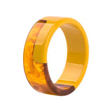 Round Wide Cuff Bangle Bracelet Resin Charms Jewelry