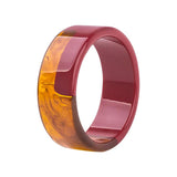 Round Wide Cuff Bangle Bracelet Resin Charms Jewelry