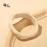 Designer Charms Bangle Bracelets for Women Large Irregular Geometric Bangles