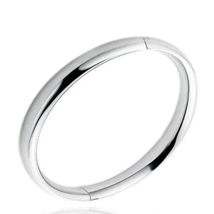 Pure Silver Bangles For Women - Smooth Round Bangle & Bracelet