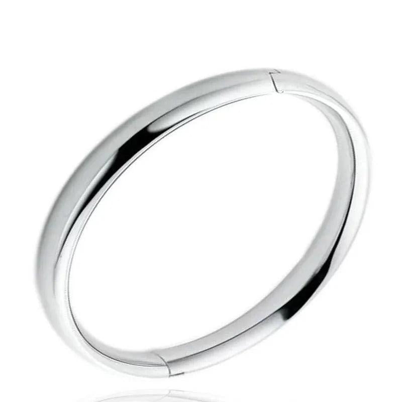 Pure Silver Bangles For Women - Smooth Round Bangle & Bracelet