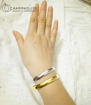 Pure Silver Bangles For Women - Smooth Round Bangle & Bracelet