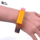 Colorful Acrylic Bracelets Bangle Femme Wide Cuff Bangles for Women