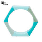 Colorful Acrylic Bracelets Bangle Femme Wide Cuff Bangles for Women