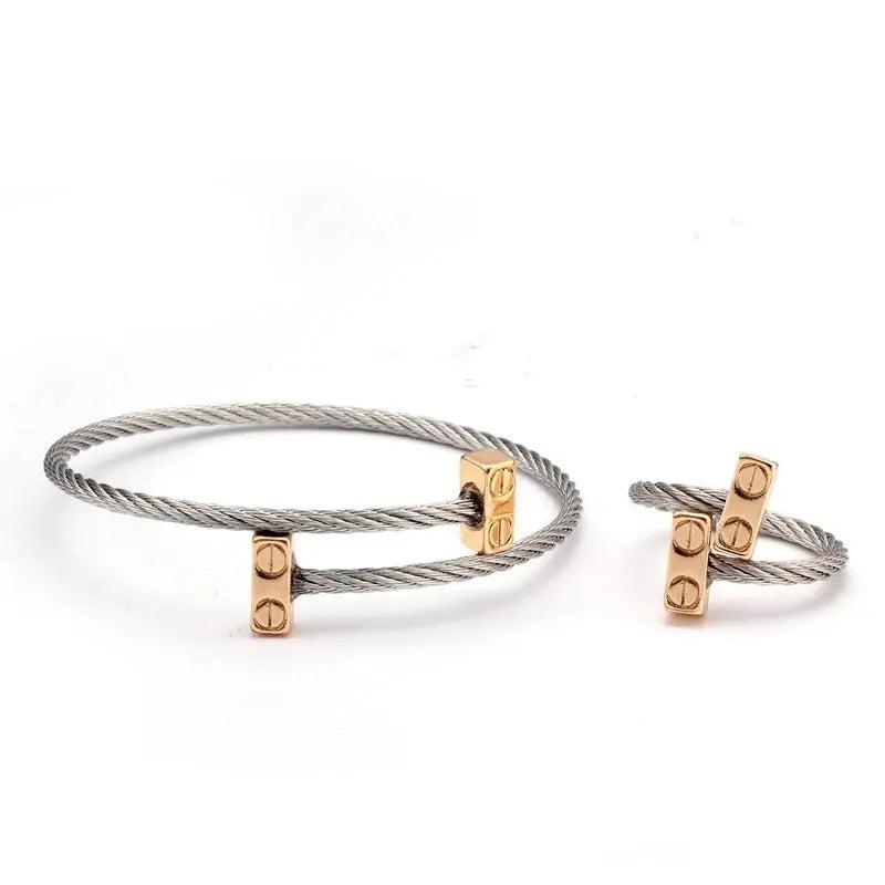 Stainless Steel Chain Link Charm Bracelets for Women