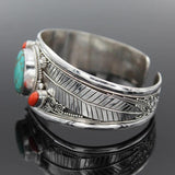 Boho Green Stone Bracelet Vintage Open Bangle for Women