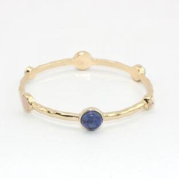 6 Dot Stone Insert Chunky Bangles for Women