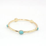 6 Dot Stone Insert Chunky Bangles for Women