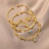 Evil Eye Charm Bracelet Women Zircon Bangle Party Jewelry