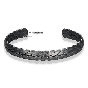 8MM Vintage Cuff Stainless Steel Bangle Bracelet for Men Women