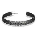 8MM Vintage Cuff Stainless Steel Bangle Bracelet for Men Women