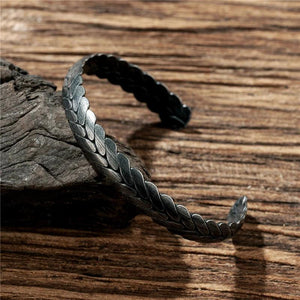 8MM Vintage Cuff Stainless Steel Bangle Bracelet for Men Women